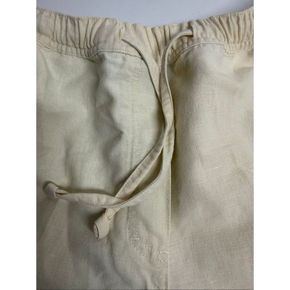 Style & Co Linen Blend Drawstring Shorts Women’s Sz S Ivory Cream Pull-On Casual - Picture 3 of 9